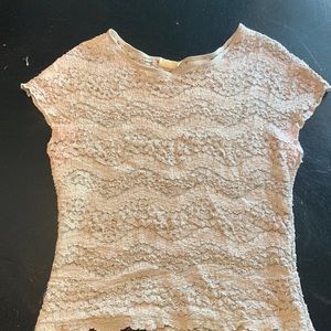 Lace short sleeve shirt